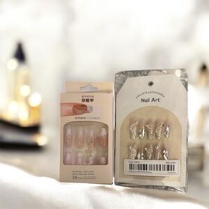 Elegant Rhinestone & Glitter Press-On Nail Sets